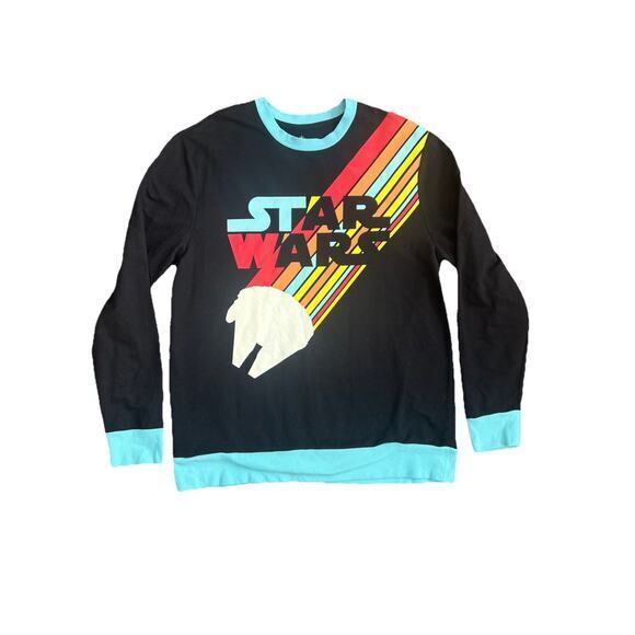 Disney Park Galaxy Edge Star Wars sweatshirt Jersey Millennium Falcon Ride Large - Picture 1 of 6
